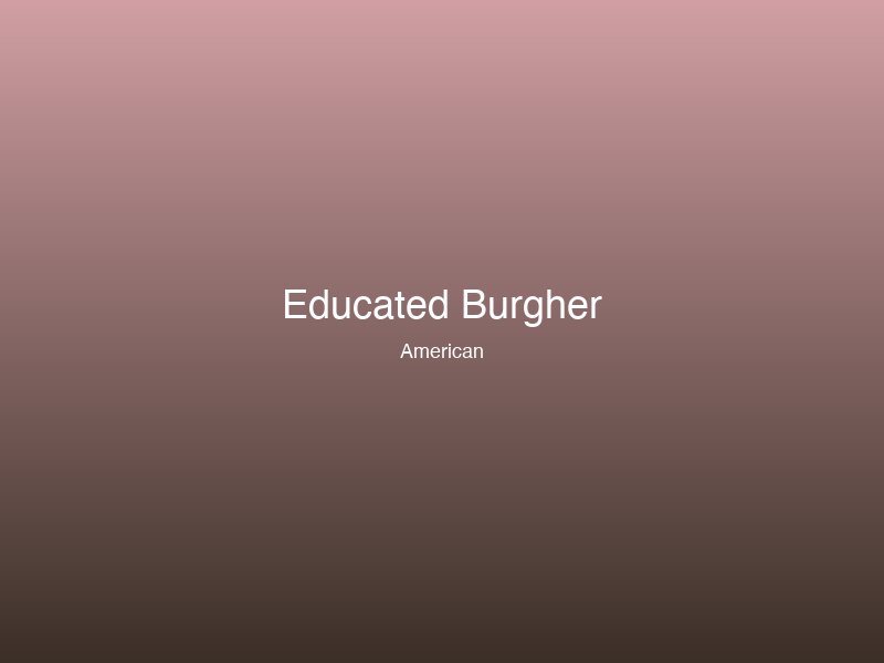 Educated Burgher